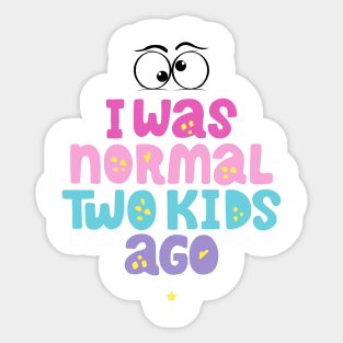 Two Kids Mother's Day Sticker